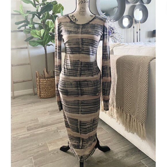 Long Sleeve Midi Sheath Dress